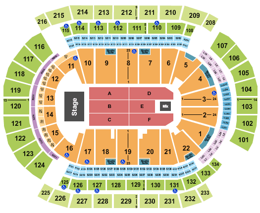 Prudential Center Mega Bash Seating Chart